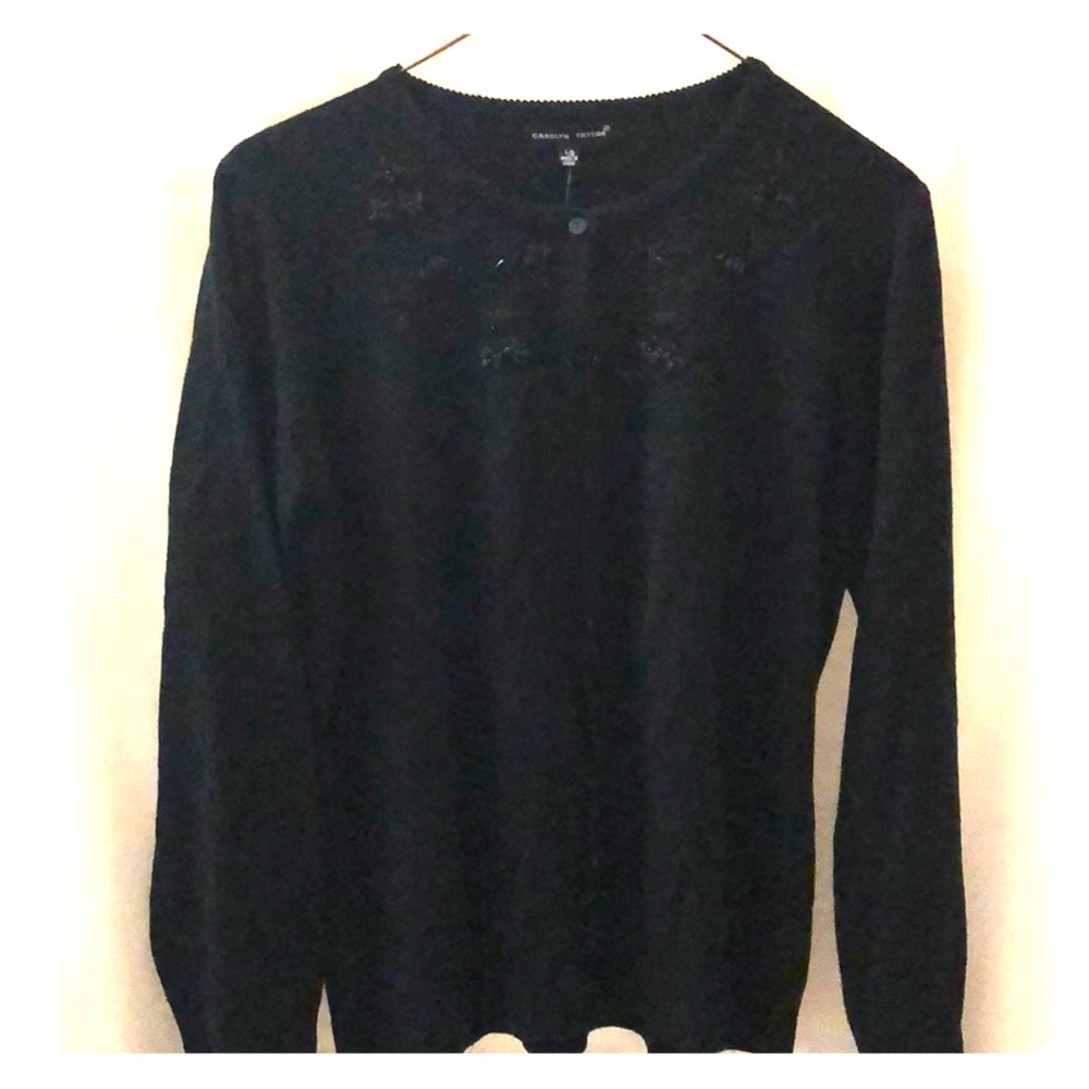 Black cardigan